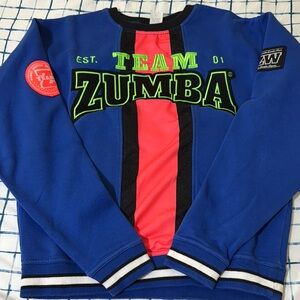 Zumba Fitness Blue and Pink Team Sweater